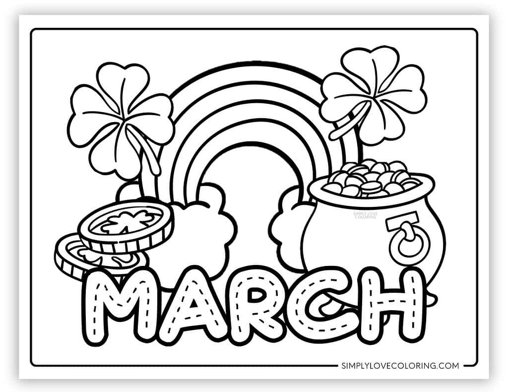 March Coloring Pages (Free Pdf Printables) - Simply Love Coloring intended for Free Printable Coloring Pages For March