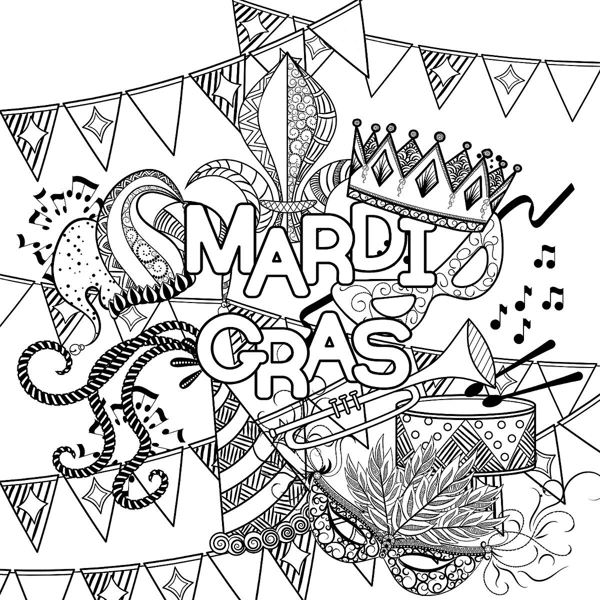 Mardi Gras Coloring Pages: 10 Printable Coloring Pages Of Mardi throughout Mardi Gras Coloring Pages Free Printable