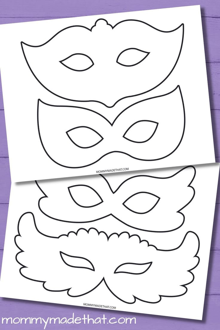 Masquerade And Mardi Gras Mask Templates (Free Printables) with Free Printable Mardi Gras Masks