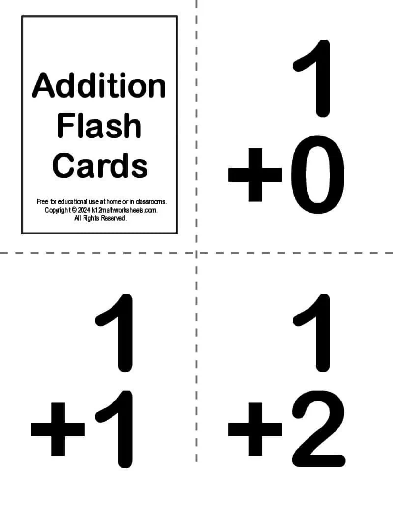 Math Flash Cards - Addition, Subtraction, Multiplication And More within Free Printable Math Flashcards Addition