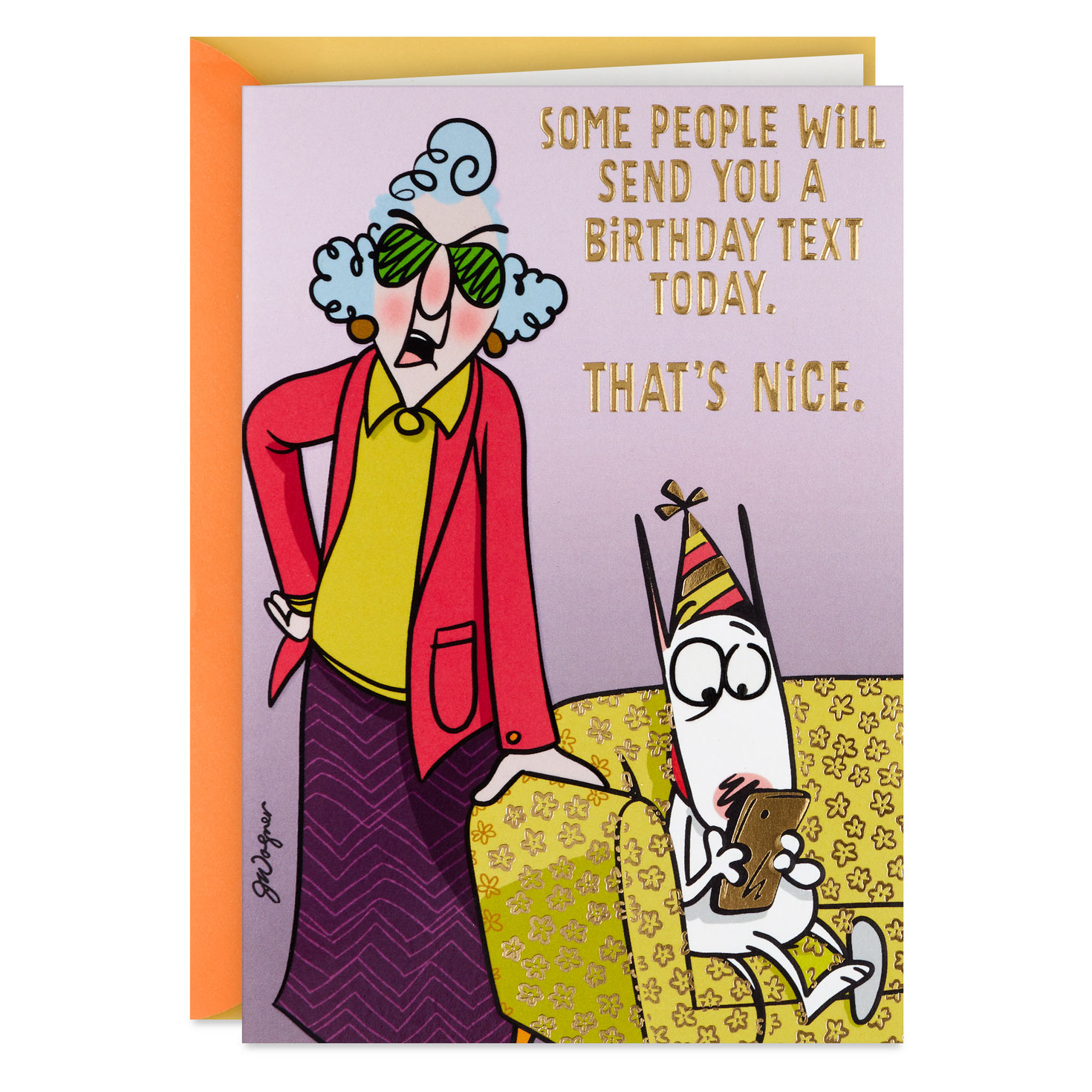 Maxine™ You Get A Card, Dammit Funny Birthday Card - Greeting in Free Printable Maxine Cartoons