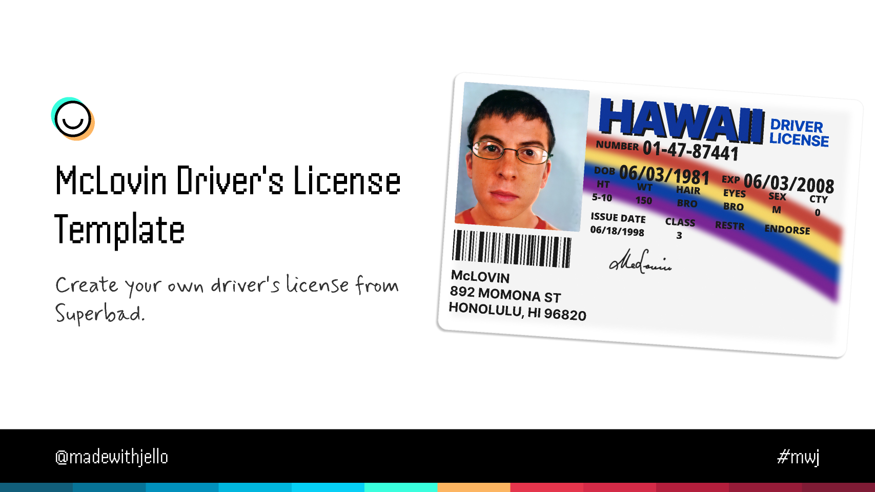 Mclovin Driver'S License Template | Figma in Free Printable Fake Drivers License