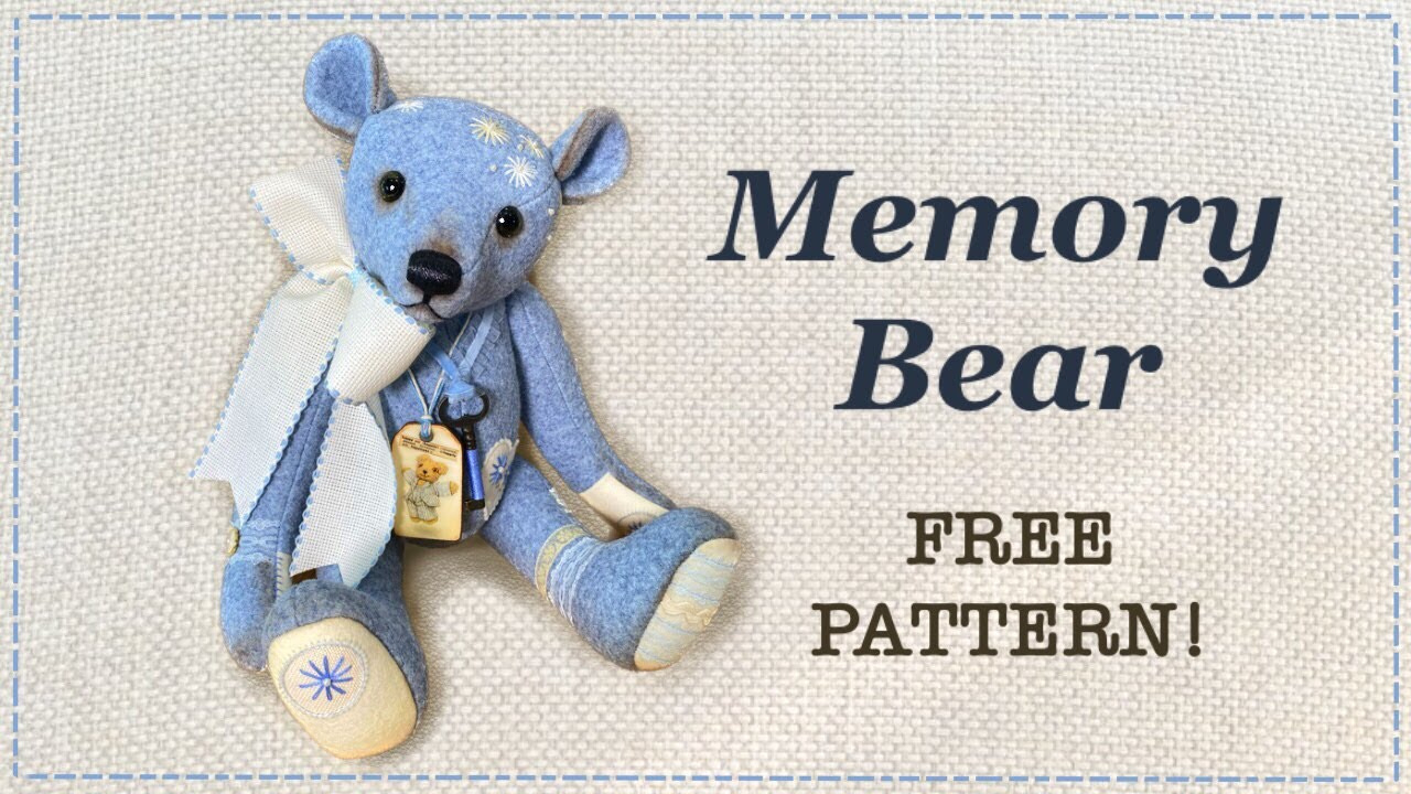 Memory Bear || Patchwork Bear || Free Pattern! || Full Stepstep  Tutorial With Lisa Pay inside Free Printable Patchwork Teddy Bear Pattern