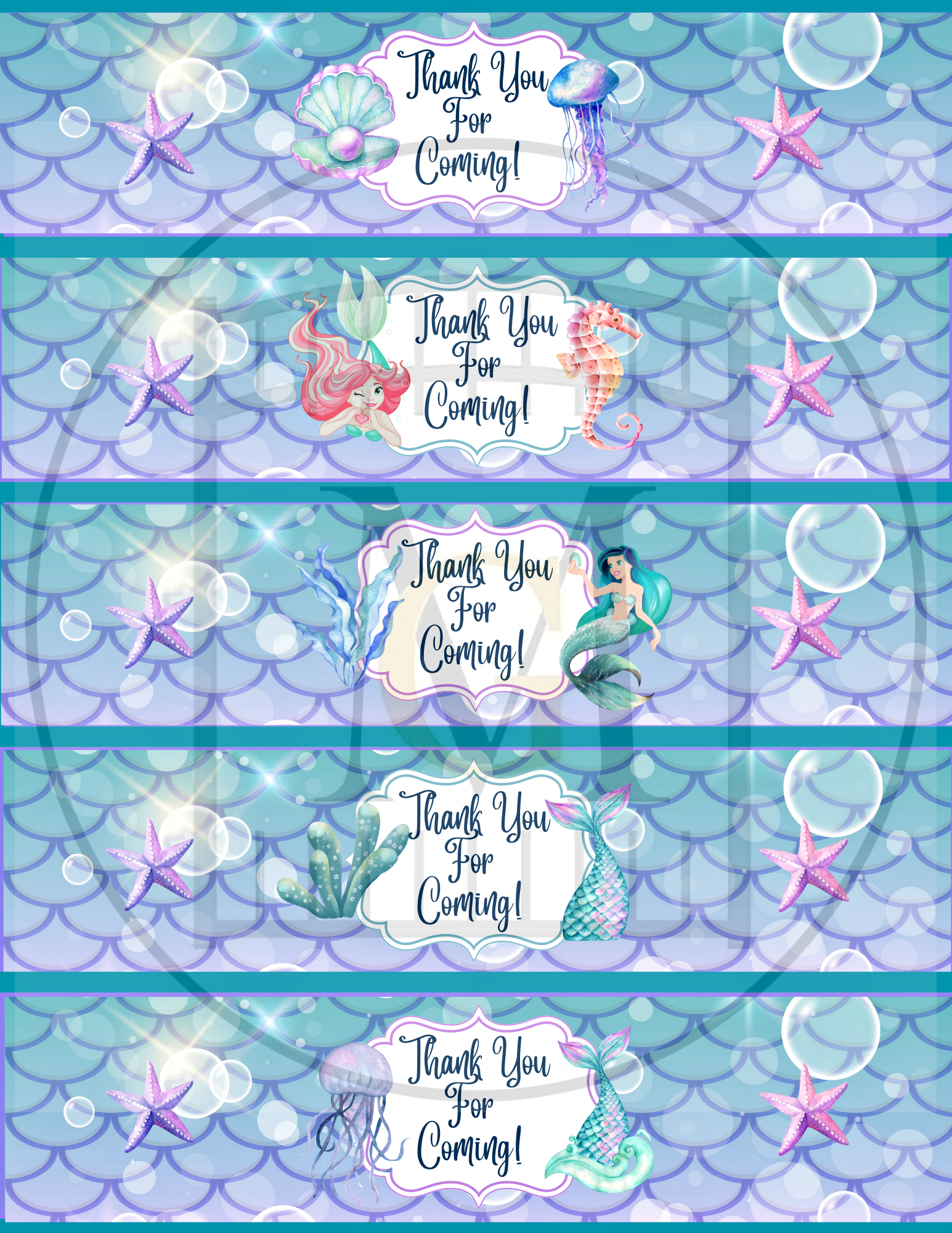 Mermaid Birthday Water Bottle Editable Label · Major Gates intended for Free Printable Little Mermaid Water Bottle Labels