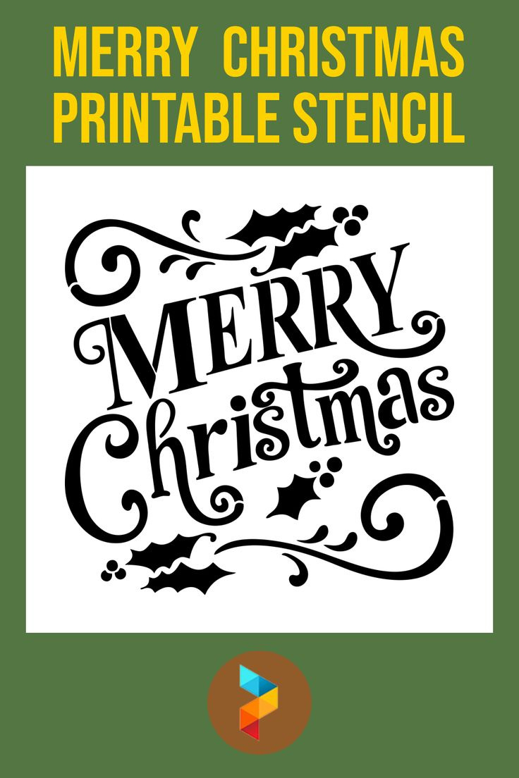Merry Christmas Stencil - 15 Free Pdf Printables | Printablee with regard to Merry Christmas Stencil Free Printable