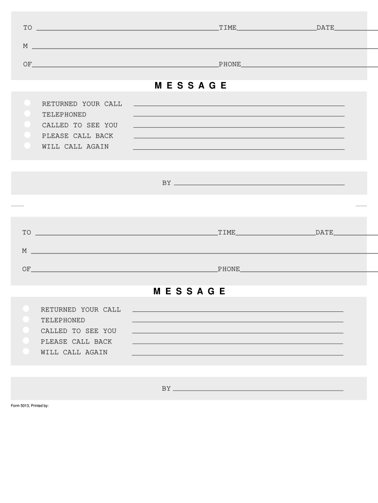 Message Pad Template: Fill Out & Sign Online | Dochub in Free Printable Message Sheets