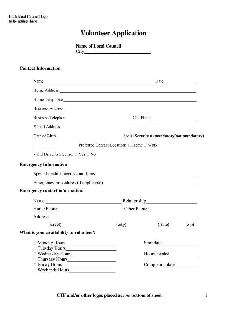 Mi Volunteer Application Form - Fill Online, Printable, Fillable with regard to Free Printable Volunteer Forms