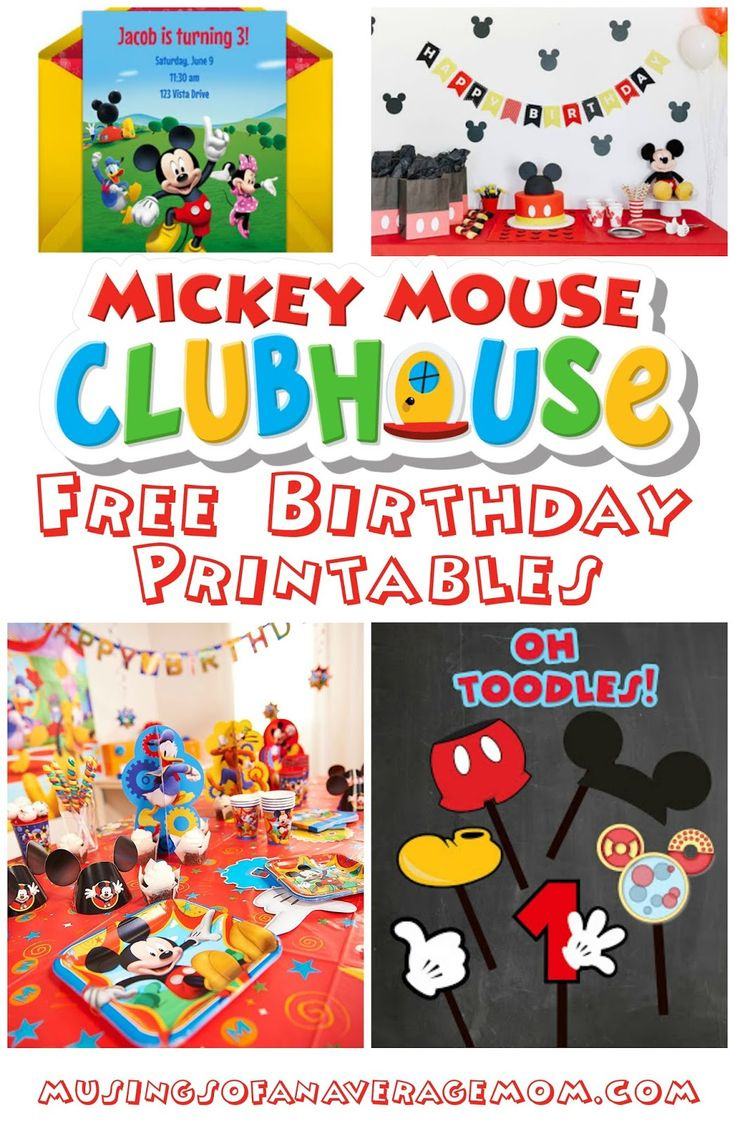 Mickey Mouse Clubhouse Birthday regarding Mickey Mouse Clubhouse Free Party Printables