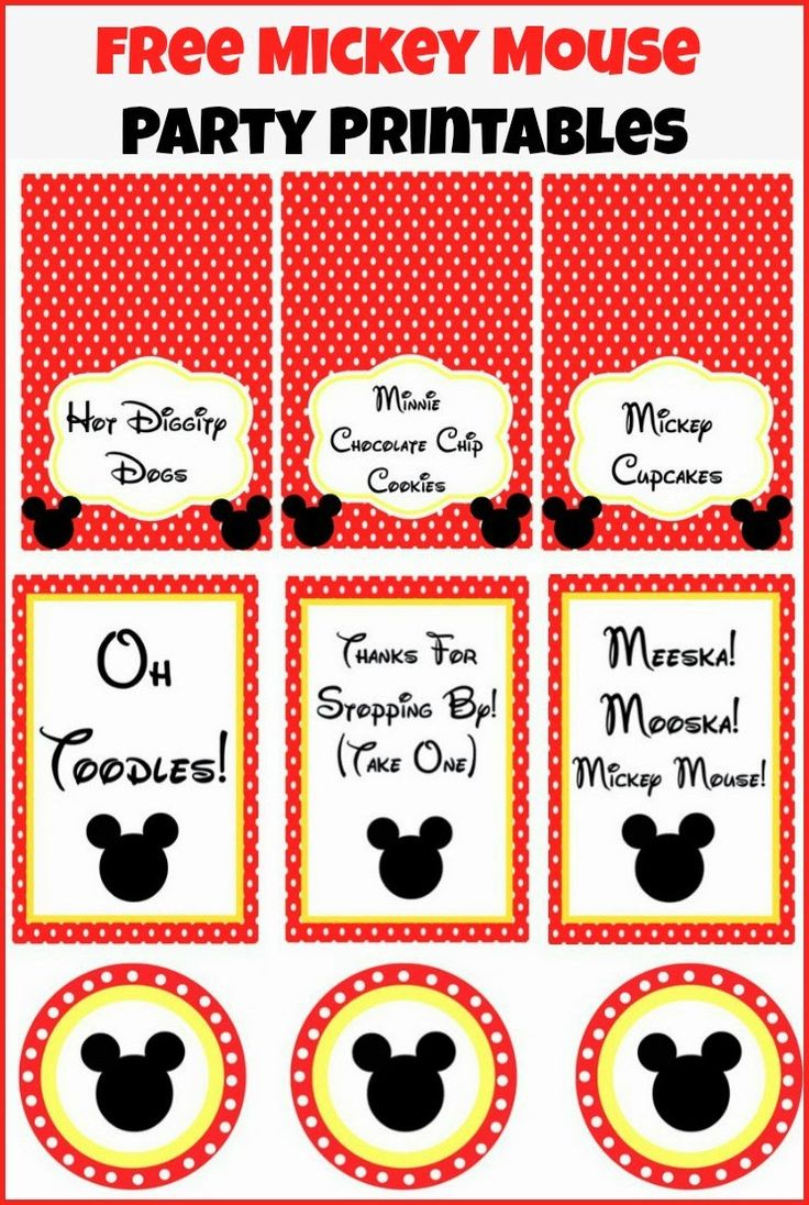 Mickey Mouse Clubhouse Party Ideas & Free Mickey Mouse Printables with Mickey Mouse Clubhouse Free Party Printables