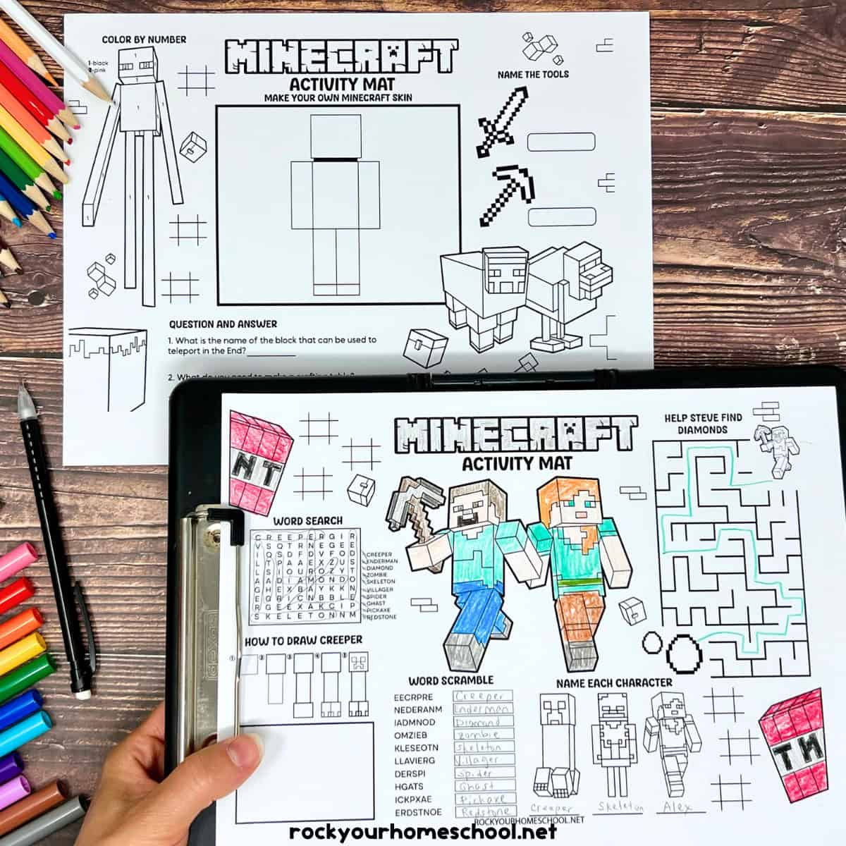 Minecraft Activity Sheets: Easy Ways To Have A Blast (Free) - Rock with regard to Free Printable Minecraft Activity Pages