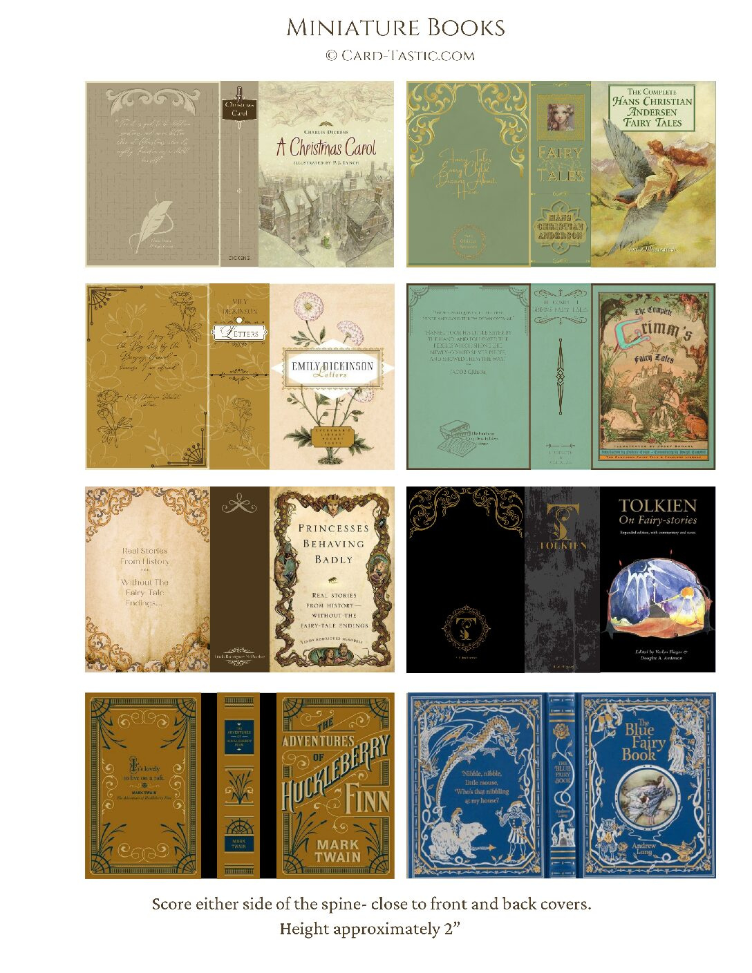 Miniature Book -📚 Printables – Card-Tastic with regard to Free Printable Miniature Book Covers