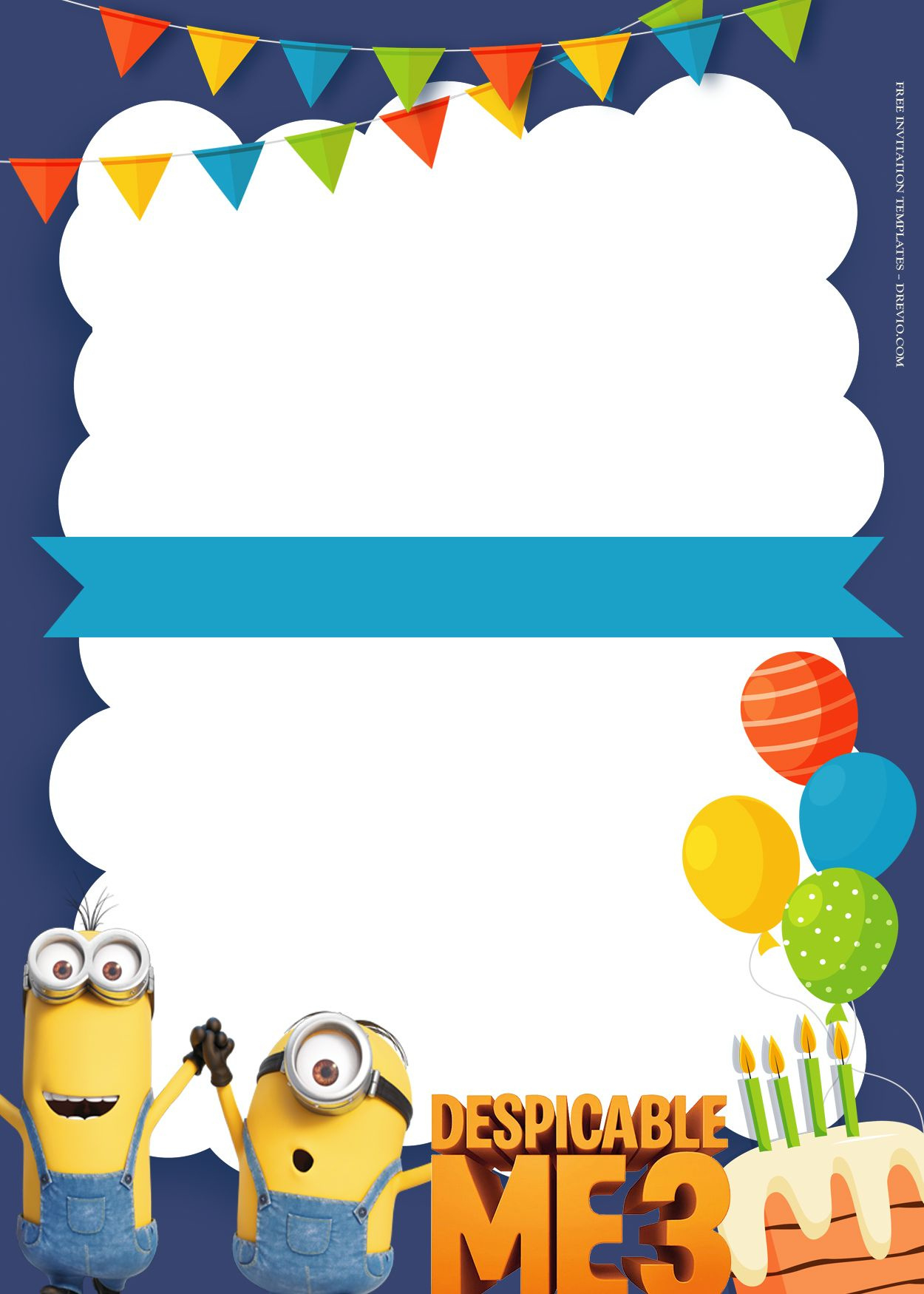 Minion Birthday Invitation Template – Free Download within Minion Party Ideas Free Printables