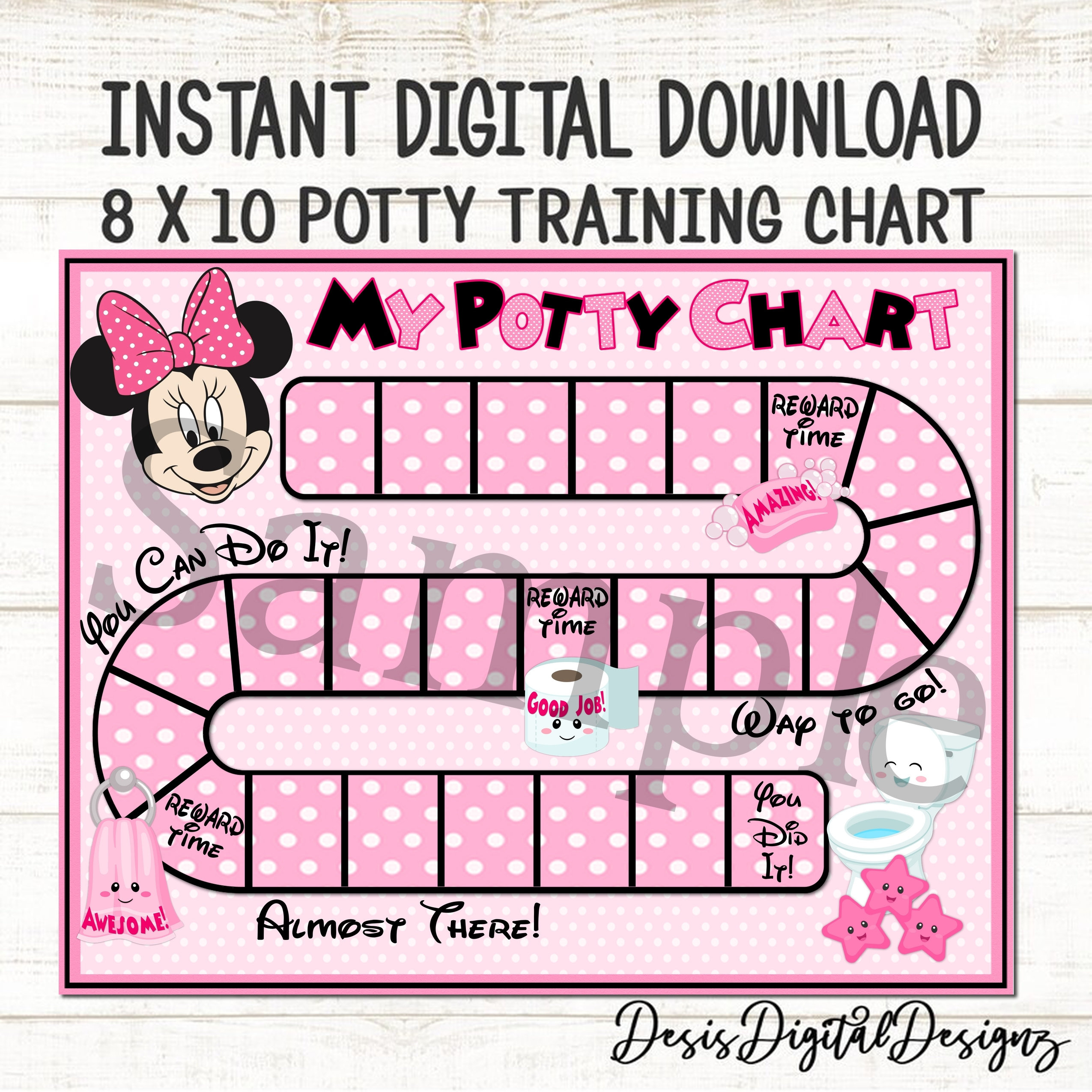 Minnie Mouse Potty Chart Minnie Mouse Potty Training Chart Reward Chart  Potty Training Printable Potty Training Tips Digital Download Chart. regarding Free Printable Minnie Mouse Potty Training Chart
