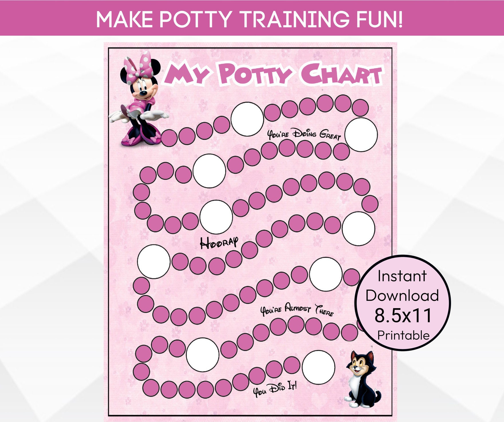 Minnie Potty Training Chart, Printable Minnie Mouse Potty Training with regard to Free Printable Minnie Mouse Potty Training Chart