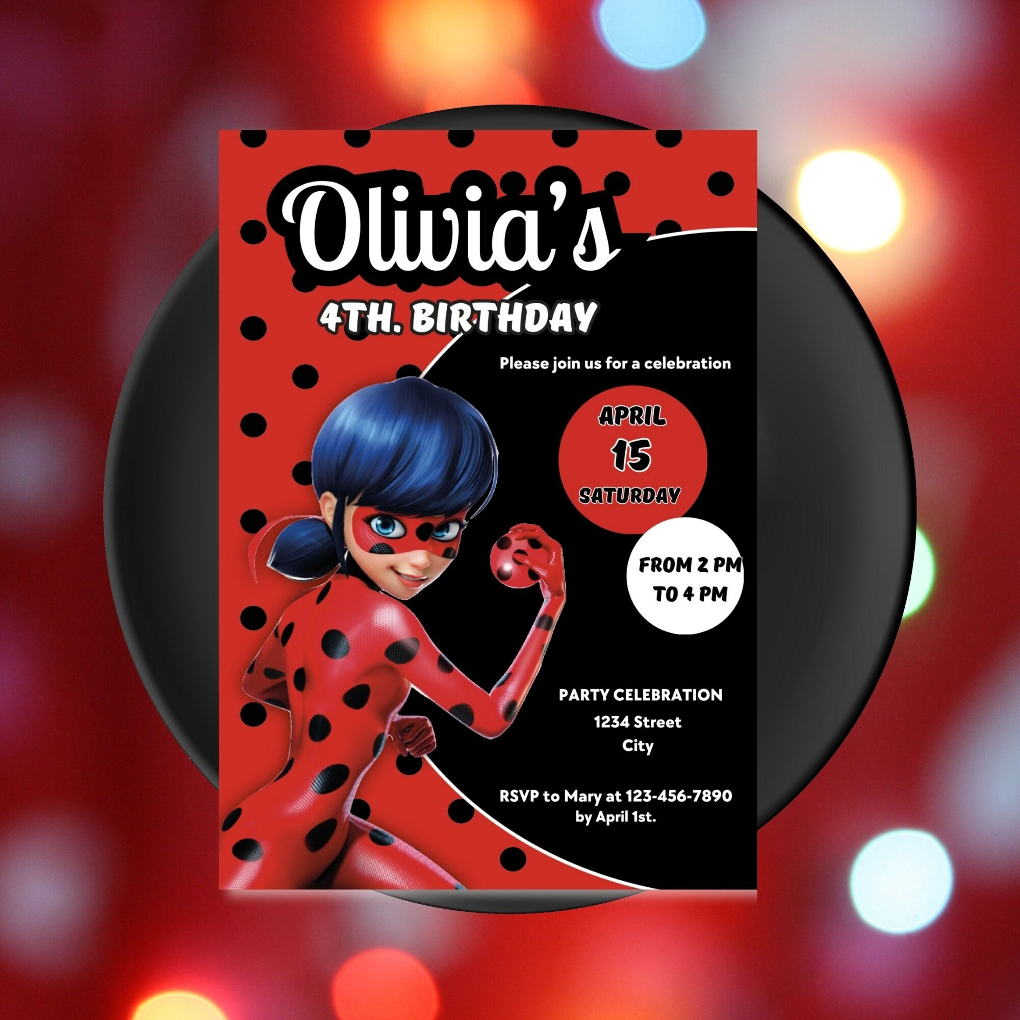 Miraculous Ladybug Birthday Invitation | Party Box Lovely intended for Free Printable Ladybug Invitations