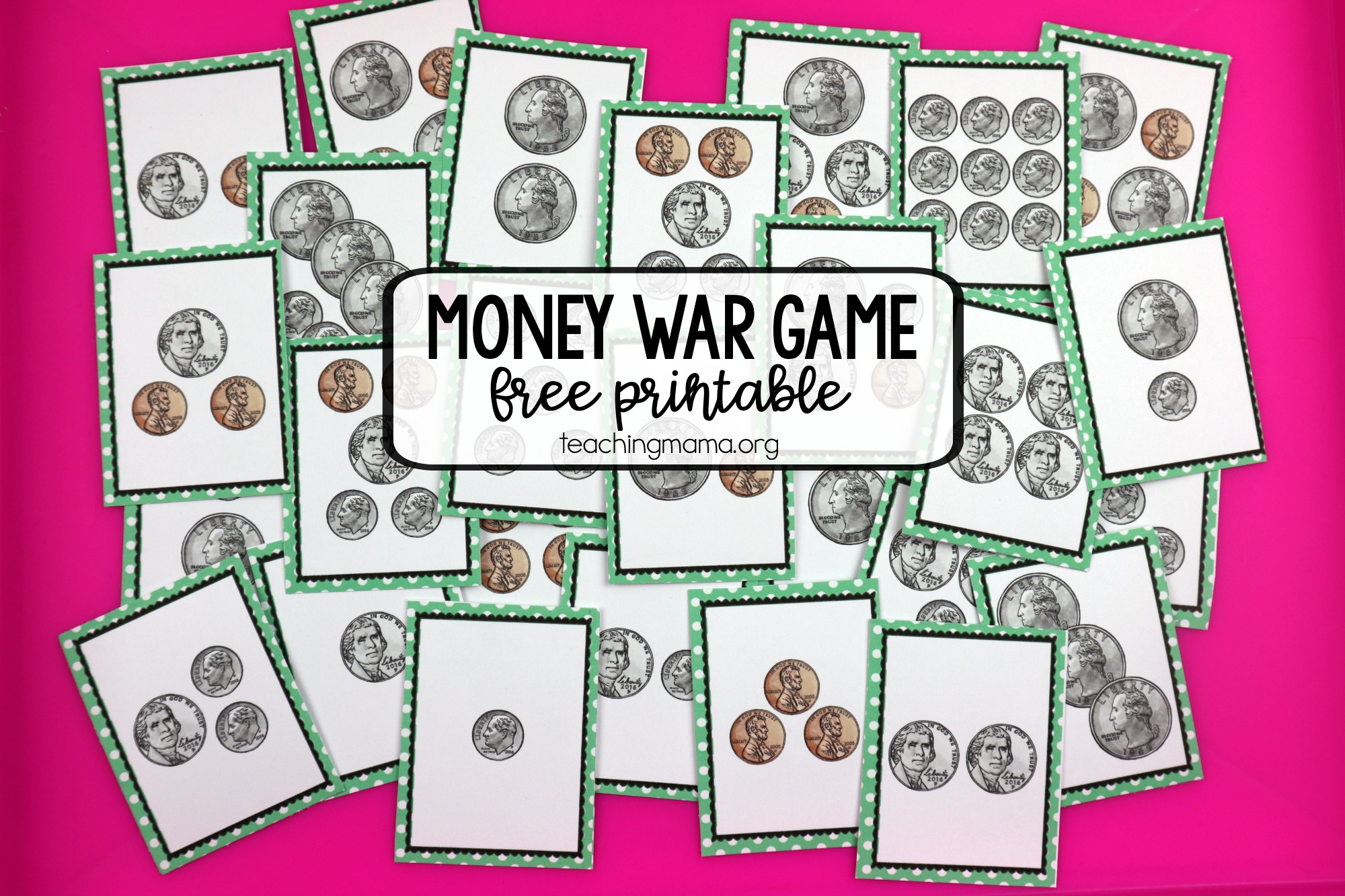 Money War Game - Teaching Mama in Free Printable Game Money