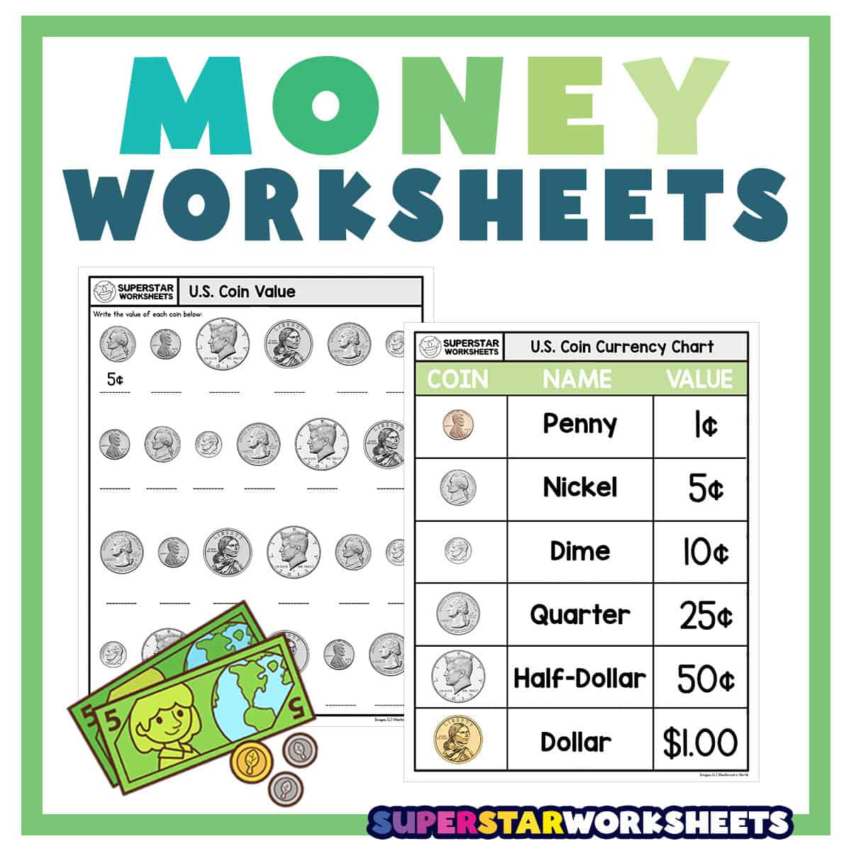 Money Worksheets - Superstar Worksheets throughout Free Printable Money Activities