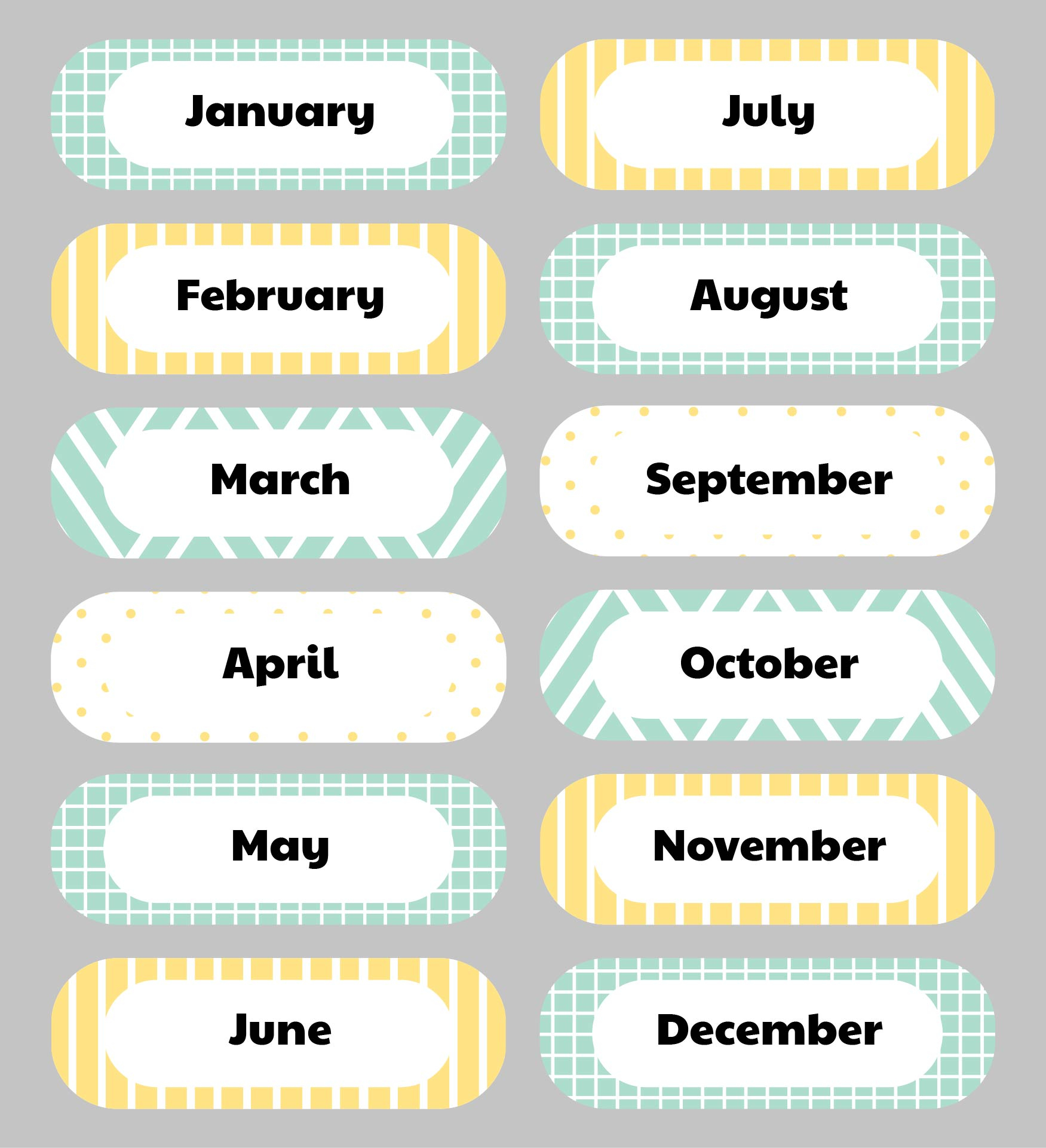 Month Of The Year Printable - Printable Party Favors throughout Free Printable Months Of The Year Labels
