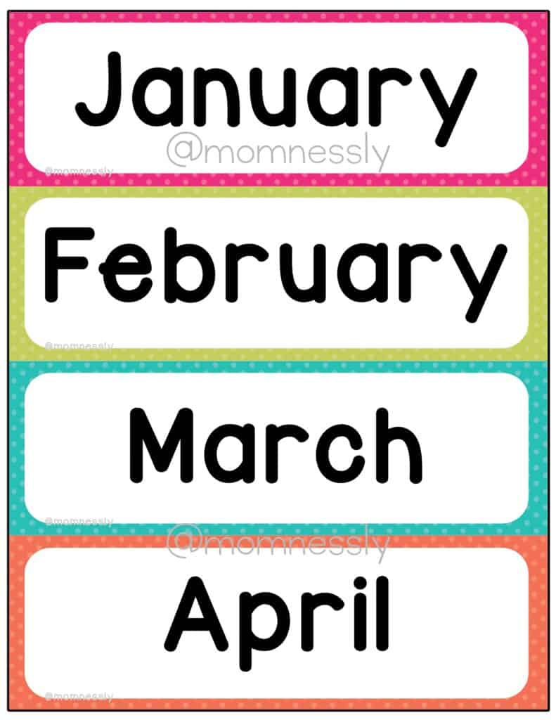 Month Of The Year Printables - Printable Party Favors regarding Months Of The Year Printables Free
