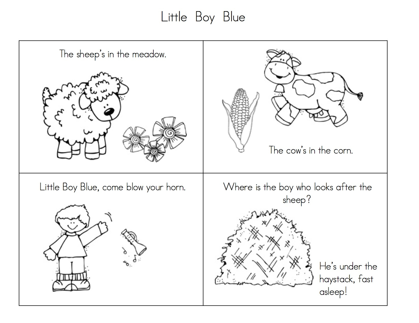 More Fun With Nursery Rhymes! | Kindergarten Nana - Worksheets Library with regard to Free Printable Nursery Rhymes