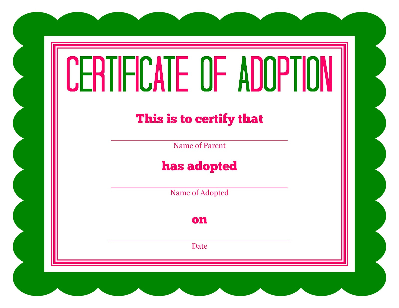 More Stuffed Animal Adoption Certificates pertaining to Free Printable Stuffed Animal Adoption Certificate