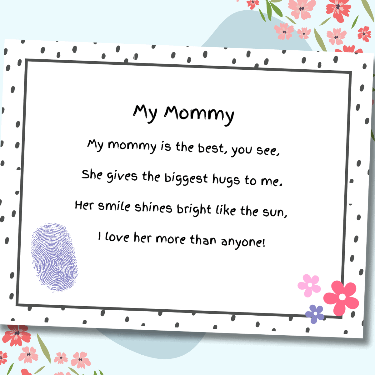 Mother&amp;#039;S Day Poems For Kids [With Free Printables] • Mindfulmazing inside Free Printable Mothers Day Poems