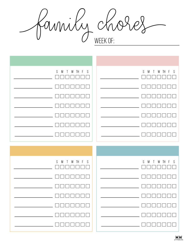 Multiple Children Chore Charts - 10 Free Printable Charts in Free Printable Chore Charts For Multiple Children