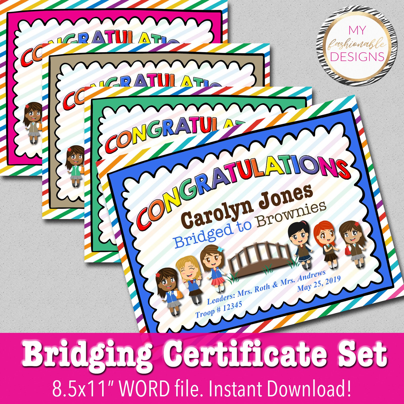 My Fashionable Designs: Free Printable Bridging Certificates intended for Free Bridging Certificate Printable