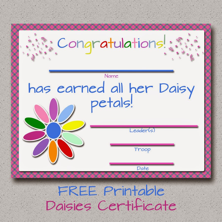 My Fashionable Designs: Girl Scouts: Free Printable Daisy Petals with Daisy Girl Scout Certificates Printable Free