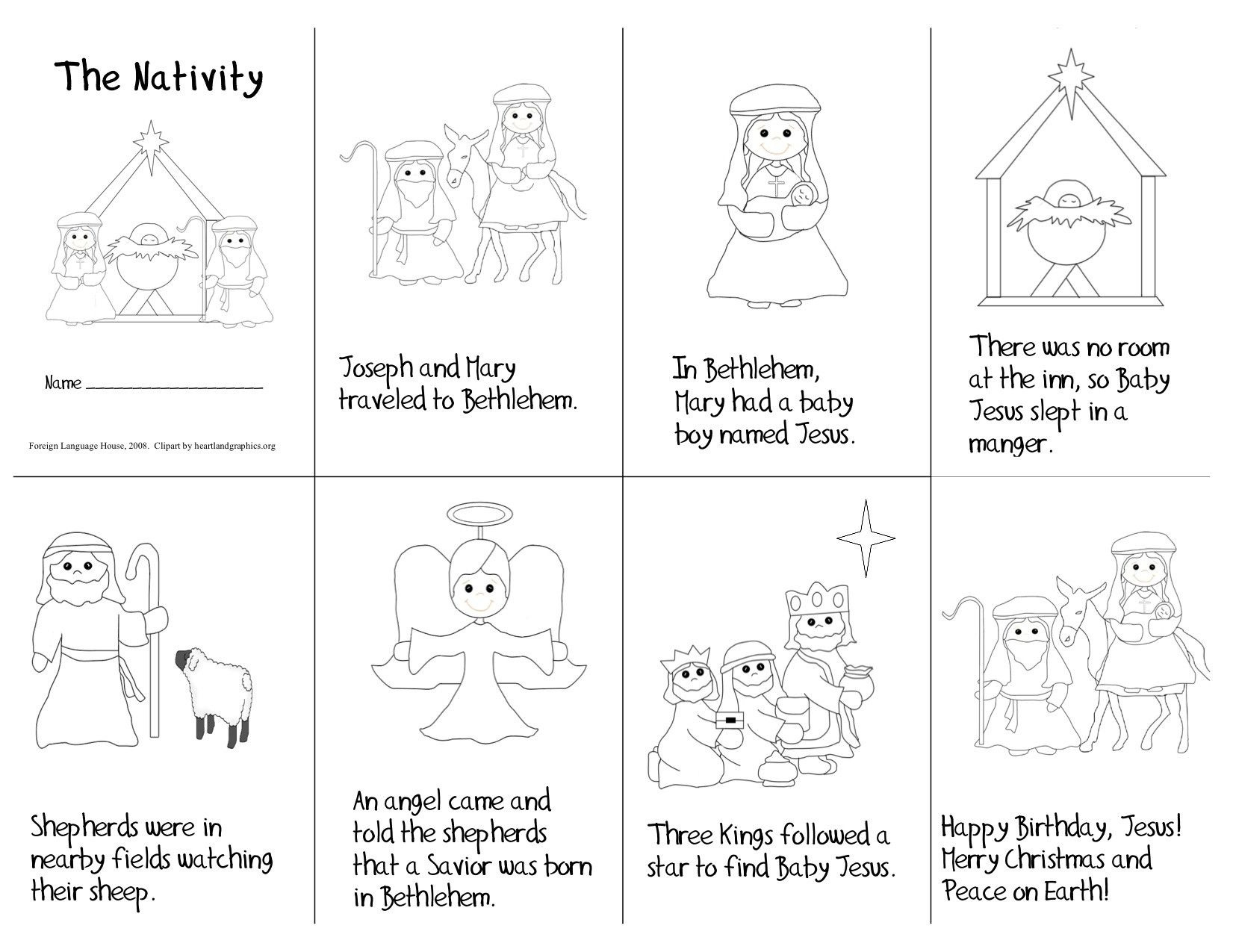 Nativity Story Book - 10 Free Pdf Printables | Printablee in Free Printable Nativity Story