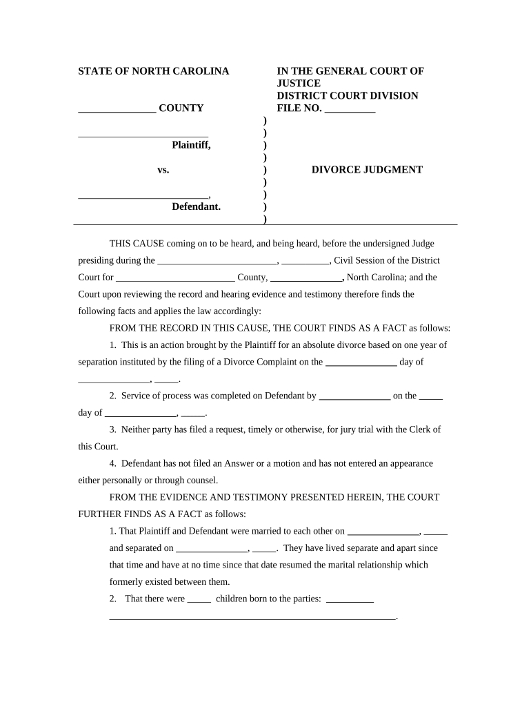 Nc Divorce Forms Pdf: Fill Out &amp;amp; Sign Online | Dochub with regard to Free Printable Divorce Papers For North Carolina