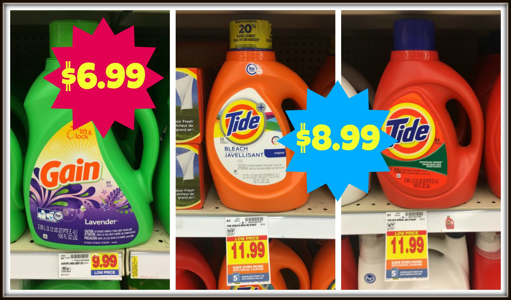 New $3.00 Tide/Gain Coupon = Laundry Detergent As Low As $6.99 At for Free Printable Gain Laundry Detergent Coupons