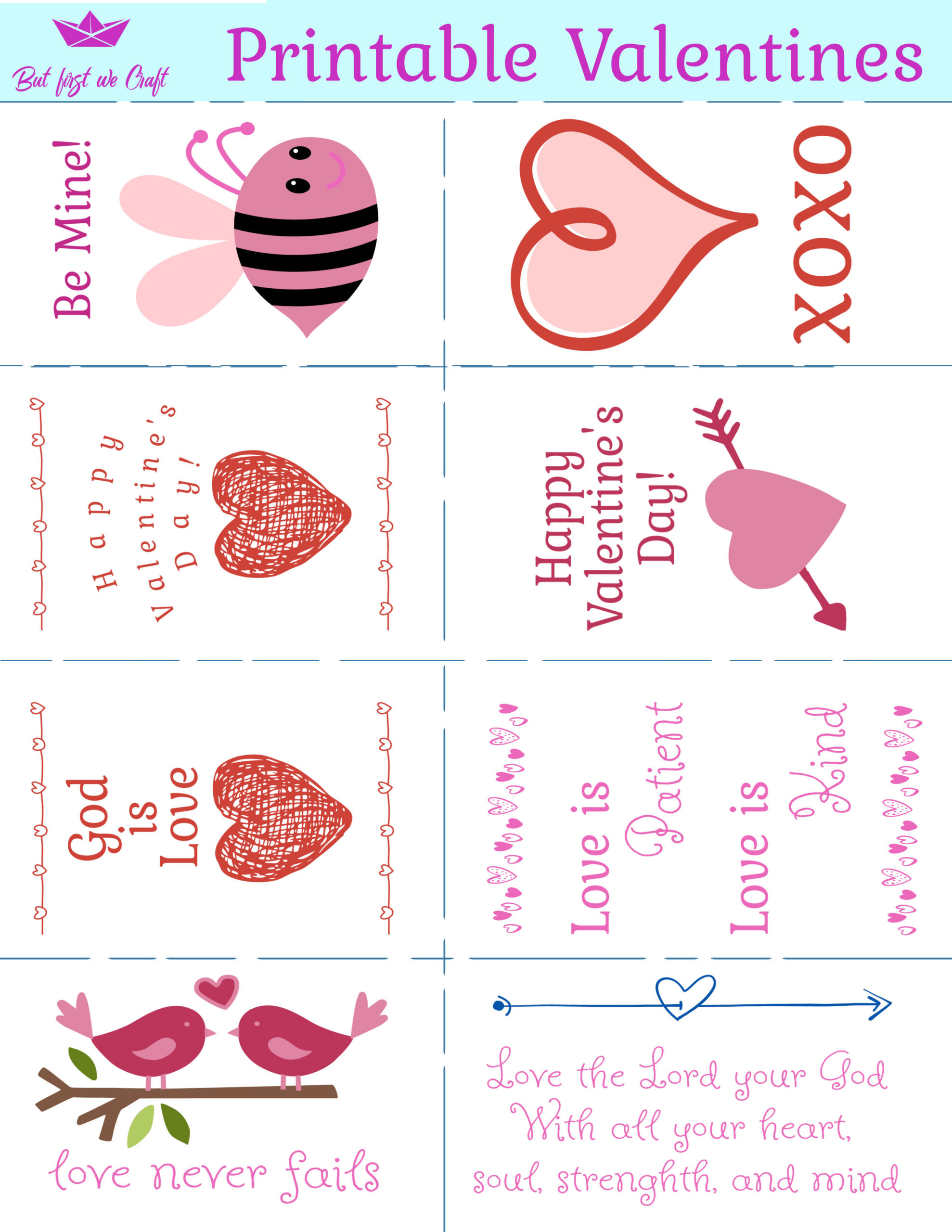 New Free Printable Valentine&amp;#039;S Day Cards For Kids – But First We Craft regarding Free Printable Valentines For Kids