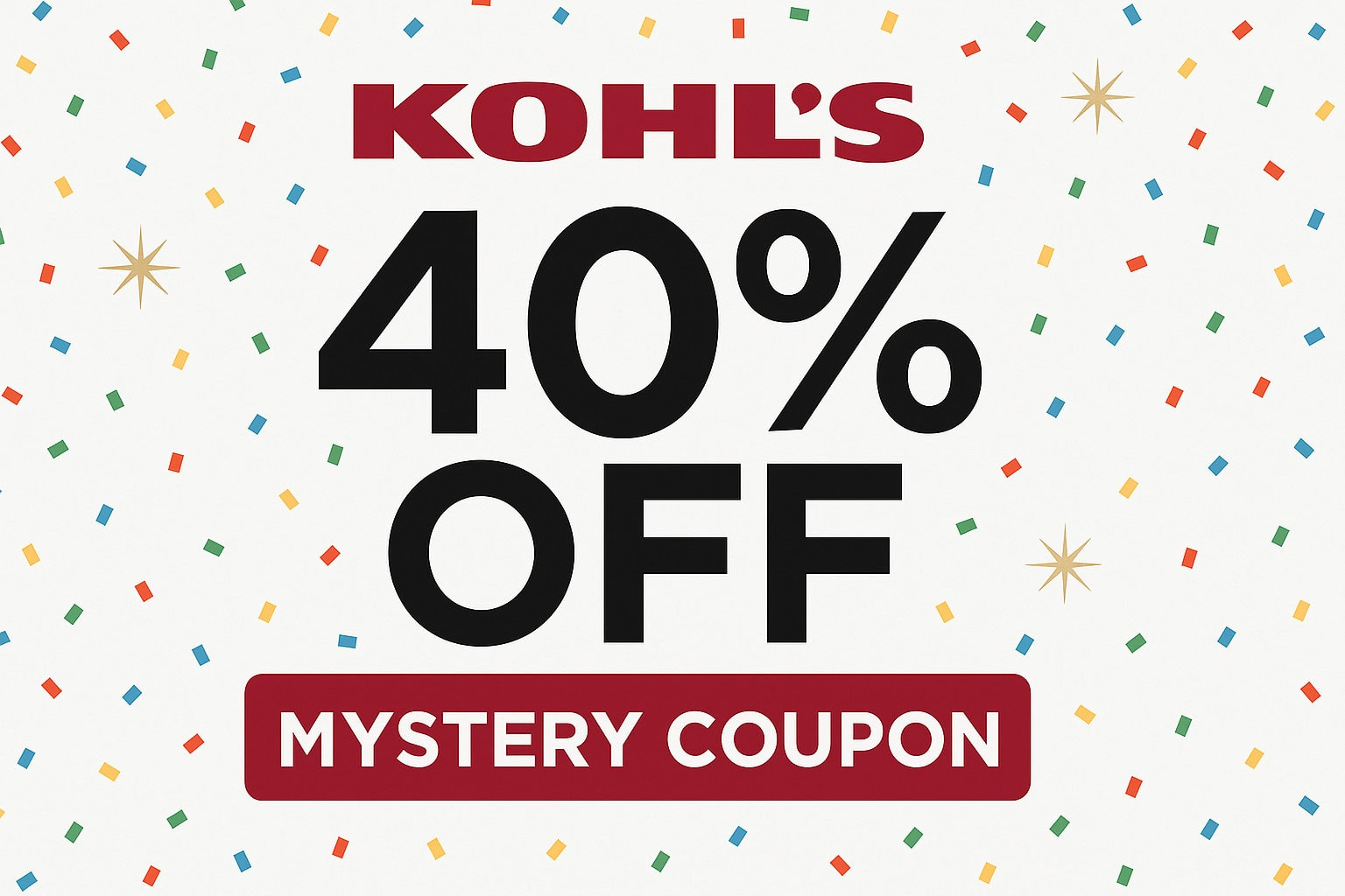 New! Kohl'S Mystery Coupon - 40% Off (Check Your Inbox!) within Kohls Printable Coupons Free Shipping