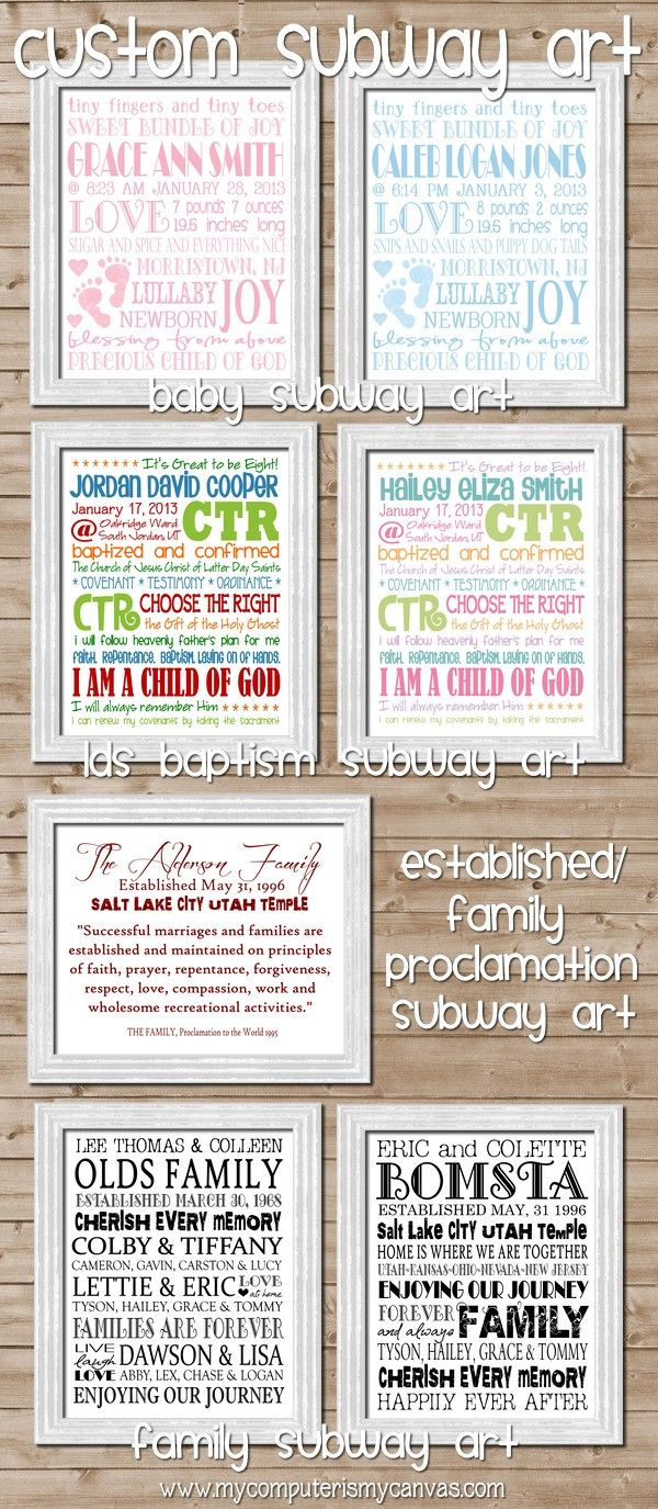 New} Personalized Family & Baby Subway Art intended for Free Printable Subway Art Template