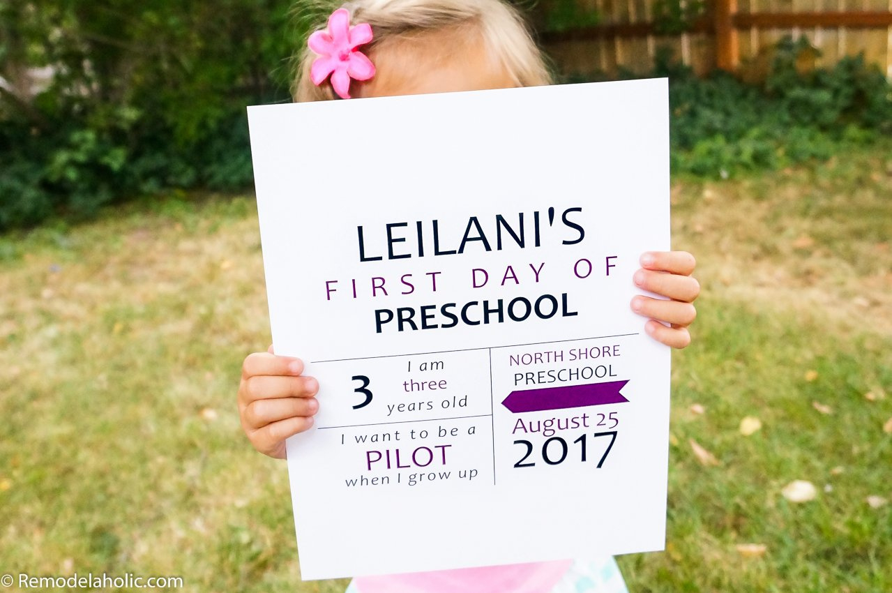 New! Printable First Day Of School Signs (Updated For 2024-2025 with Free Printable Back To School Signs 2017