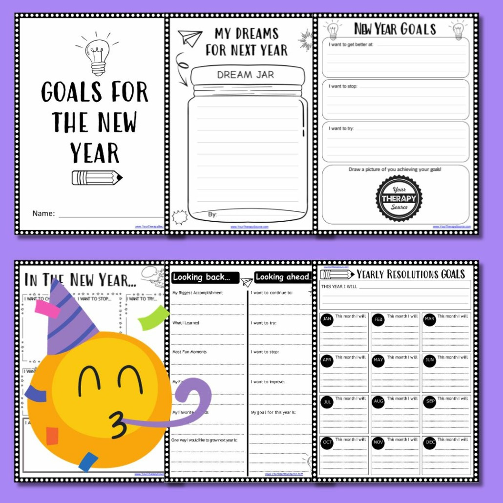 New Years Resolution Worksheet Free Printable Pdf - Your Therapy pertaining to Free New Year'S Resolution Printables