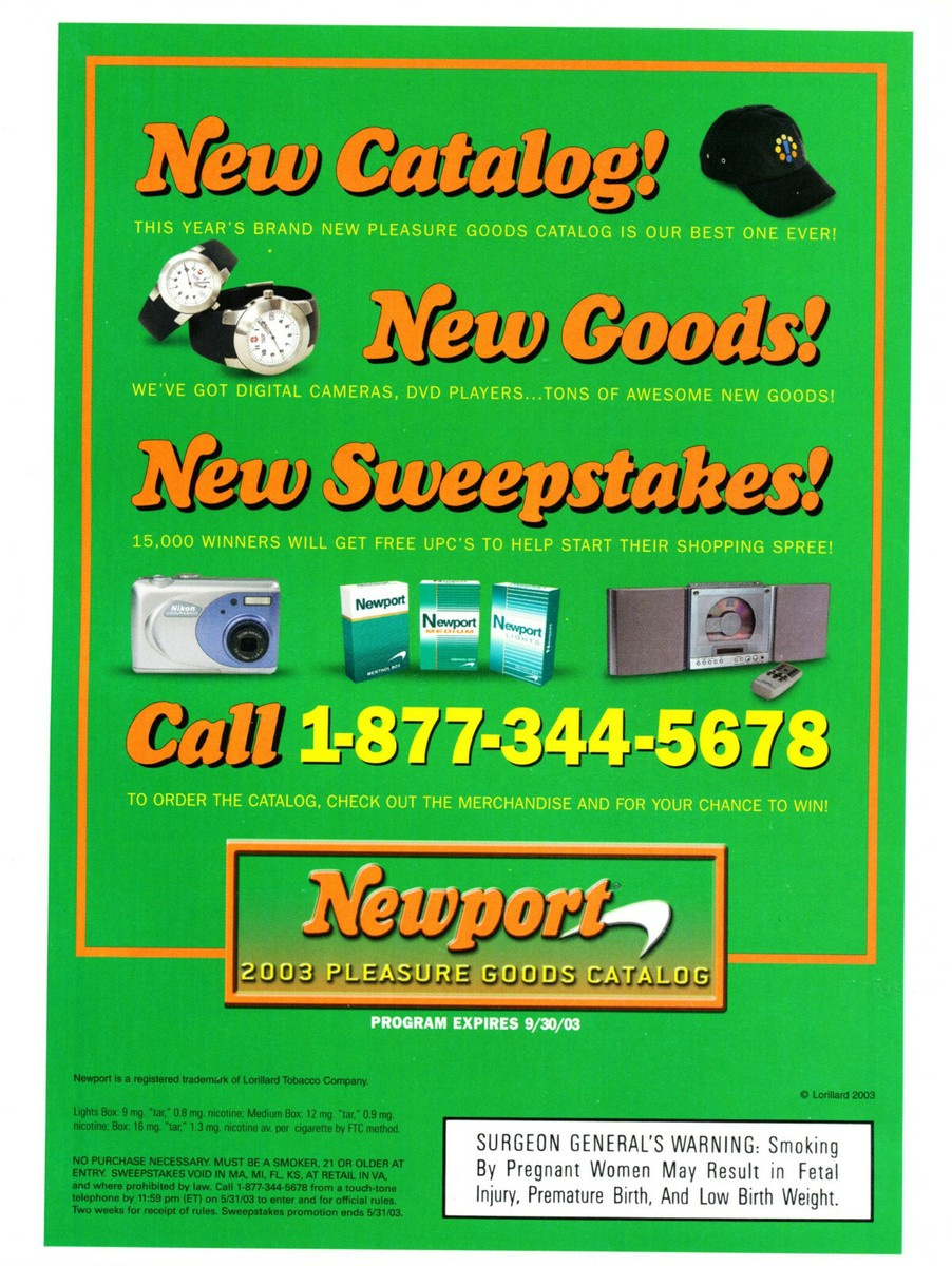 Newport Cigarette Ad #120 Rare 2003 Out Of Print Vintage | Ebay inside Free Printable Newport Cigarette Coupons