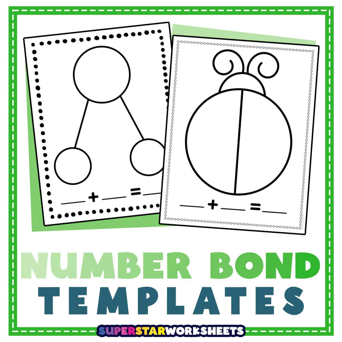 Number Bond Template (Free Printables) - Superstar Worksheets throughout Free Printable Number Bond Template