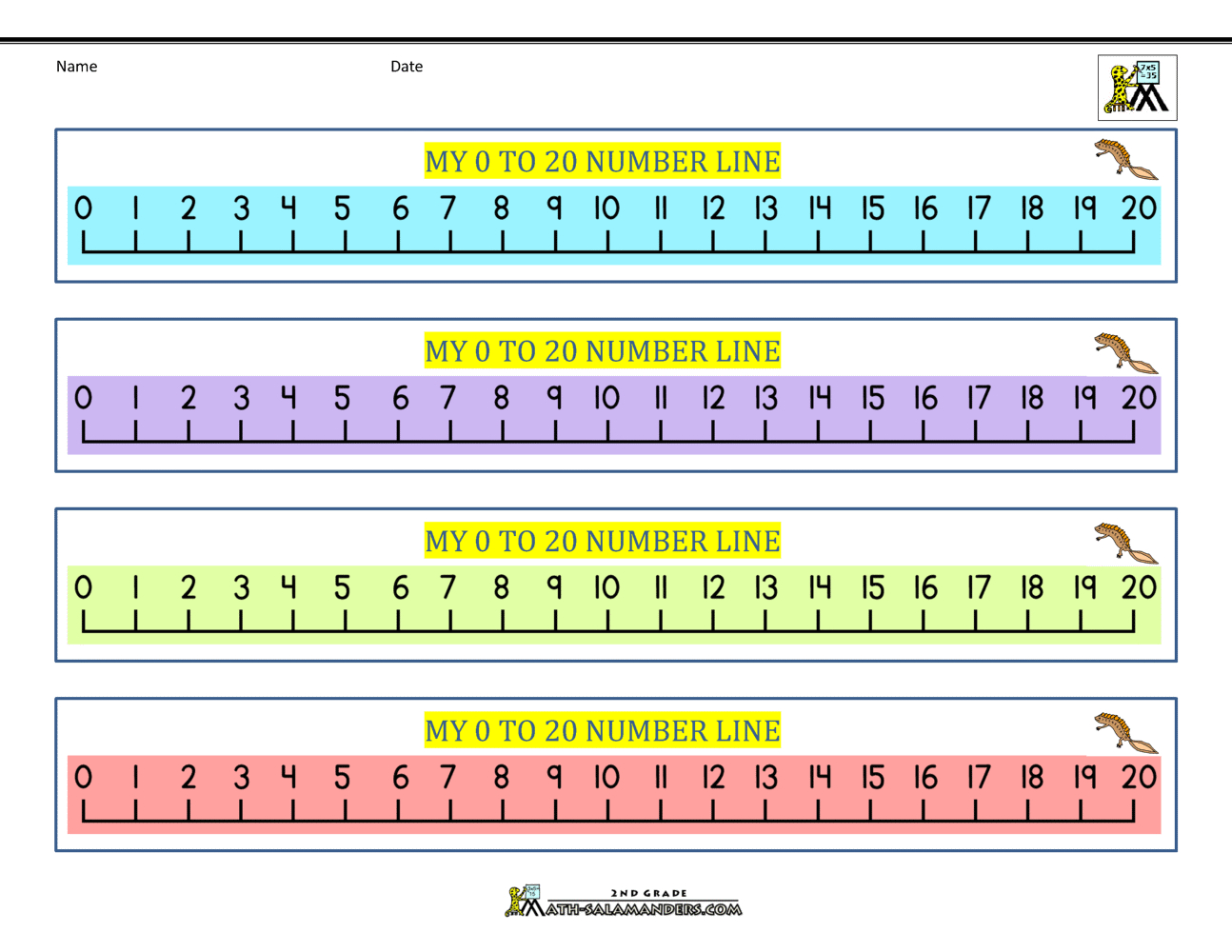 Number Line 0 To 20 - Worksheets Library within Free Printable Number Line