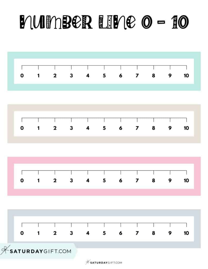 Number Line To 10 - 8 Cute & Free Printables And Blank Worksheets within Free Printable Number Line