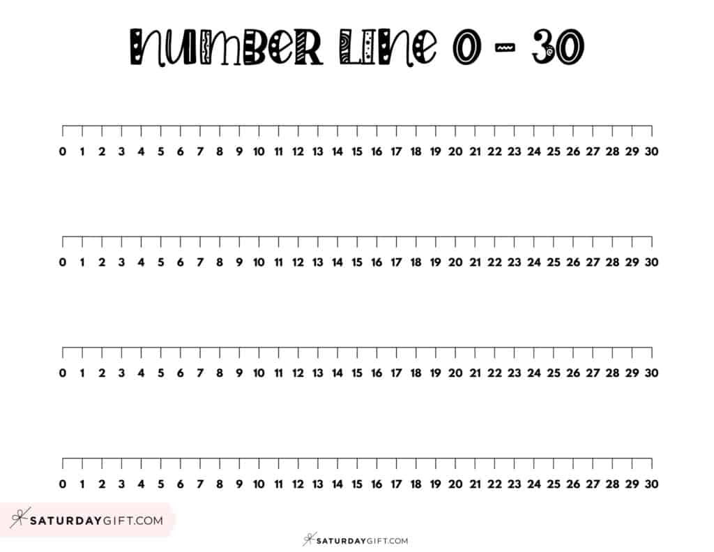 Number Line To 30 - 4 Cute &amp;amp; Free Printables And Blank Worksheets in Free Printable Number Line To 30