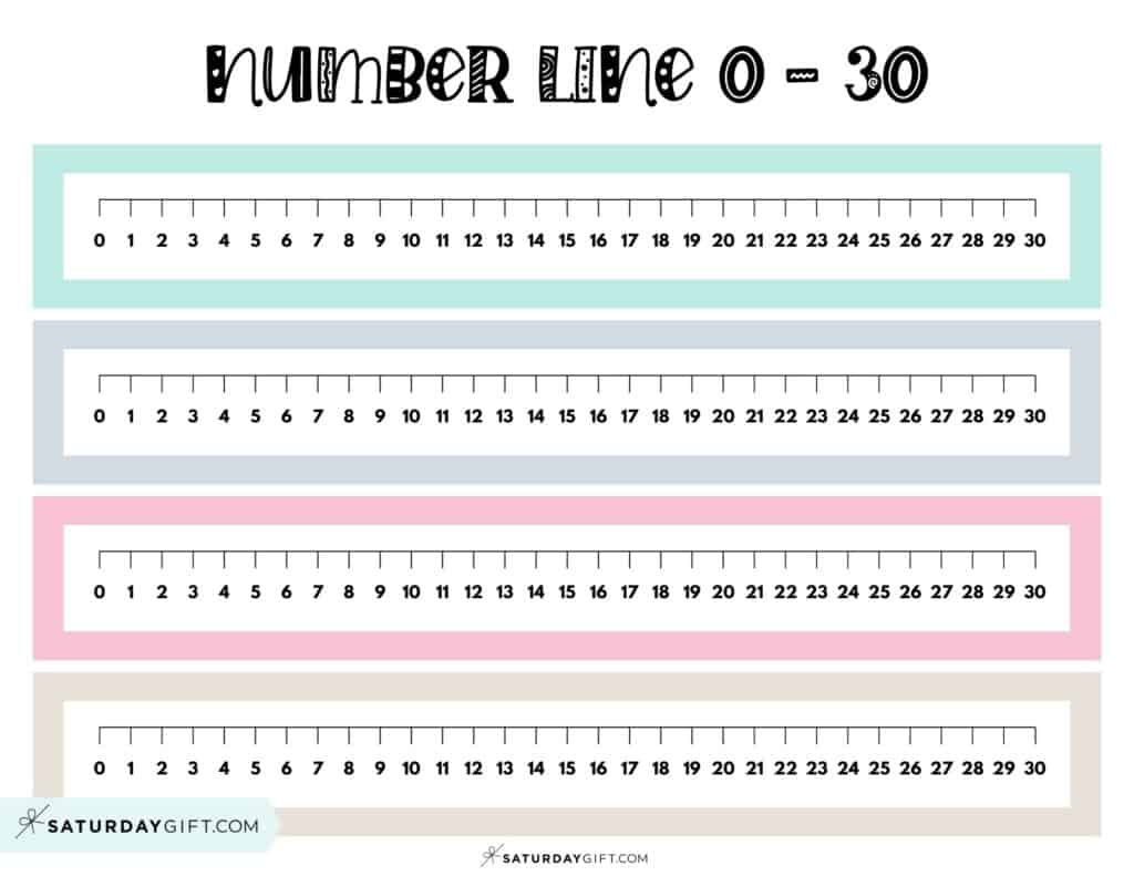 Number Line To 30 - 4 Cute &amp;amp; Free Printables And Blank Worksheets with regard to Free Printable Number Line To 30