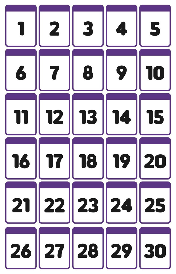 Numbers From 1 30 - 10 Free Pdf Printables | Printablee with regard to Free Printable Number Flashcards 1 30