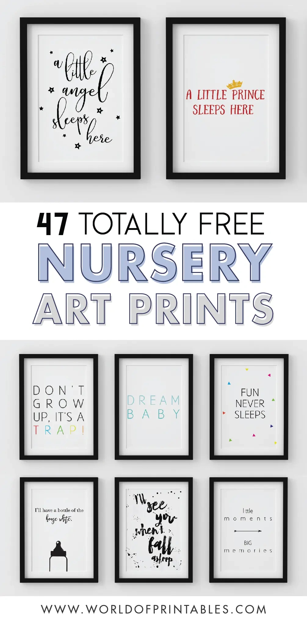 Nursery Wall Art - 47 Totally Free Prints - World Of Printables in Free Nursery Printables