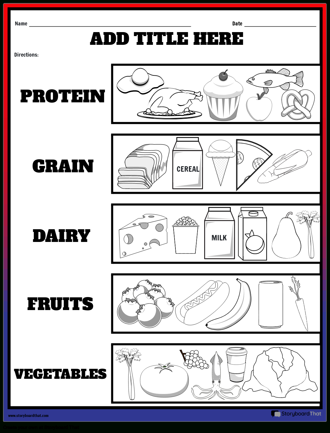 Nutrition Worksheets: Free Printable Ideas And Templates for Free Printable Healthy Eating Worksheets