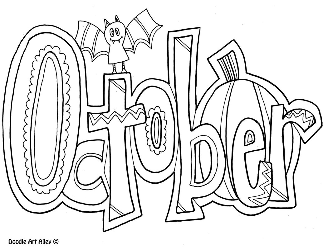 October Coloring Pages - Doodle Art Alley with Free Printable October Coloring Sheets