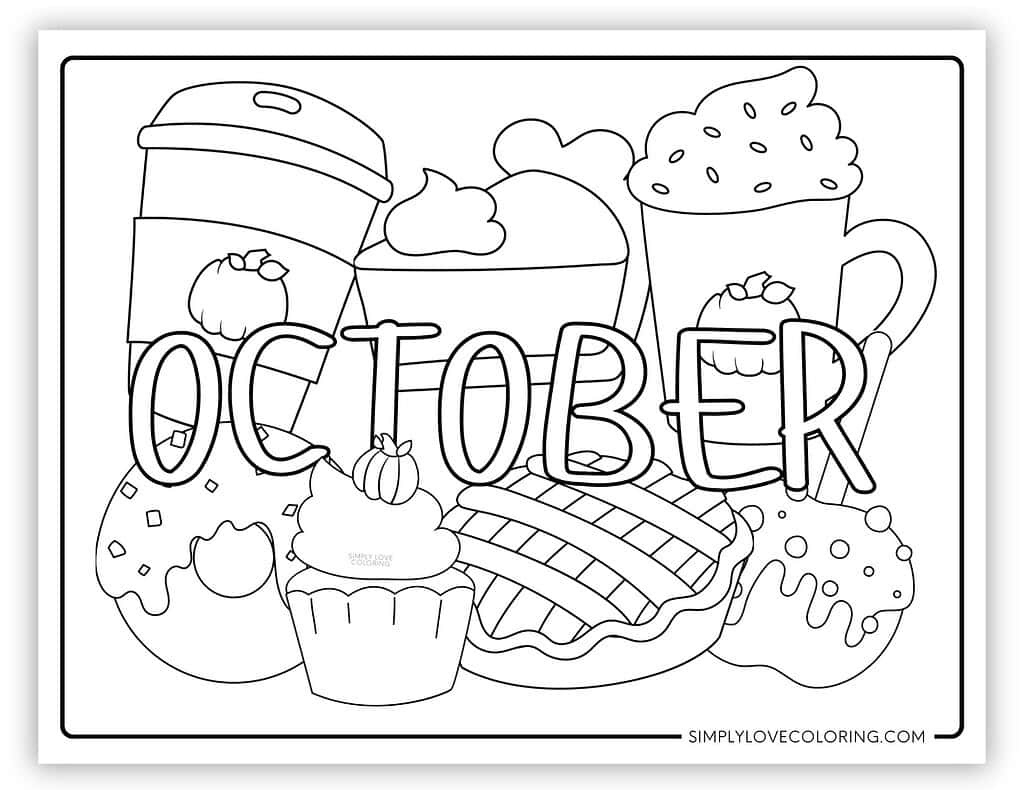 October Coloring Pages (Free Pdf Printables) - Simply Love Coloring with Free Printable October Coloring Sheets