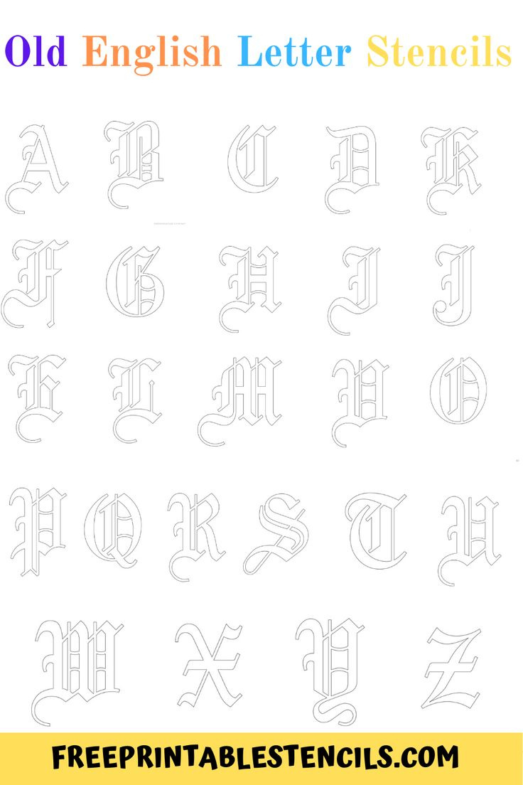 Old English Stencils: Download & Print Your Own in Free Printable Old English Letters