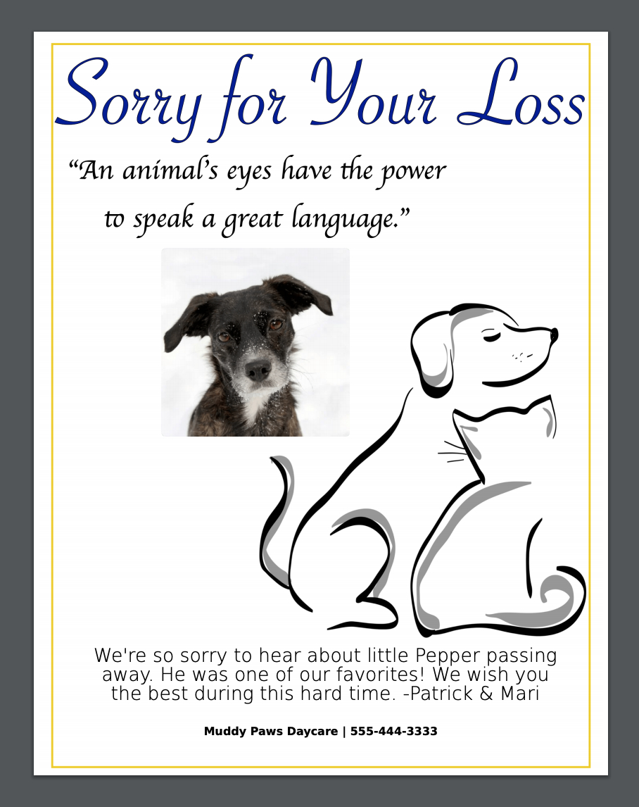 Online Pet Sympathy Card Generator & Pet Sympathy Card Template throughout Free Printable Sympathy Cards For Dogs